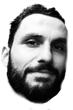 cut out black and white image of my face